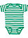 INFANT BABY RIB BODYSUIT Kelly-White Stripe 
