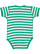 INFANT BABY RIB BODYSUIT Kelly-White Stripe Back