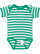 INFANT BABY RIB BODYSUIT Kelly-White Stripe Open