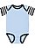 INFANT BABY RIB BODYSUIT Lt Blue/Navy-White Stripe/Navy 