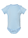 Infant Baby Rib Bodysuit Light Blue Ghosted Front View