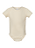 Infant Baby Rib Bodysuit Natural Ghosted Front View