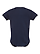 Infant Baby Rib Bodysuit Navy Ghosted Back View