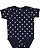 INFANT BABY RIB BODYSUIT Navy-White Dot 