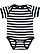 INFANT BABY RIB BODYSUIT Navy-White Stripe 