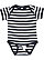 INFANT BABY RIB BODYSUIT Navy-White Stripe Back