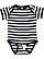 INFANT BABY RIB BODYSUIT Navy-White Stripe Open