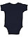 INFANT BABY RIB BODYSUIT Navy/White Picot 1 Back
