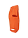 Infant Baby Rib Bodysuit Orange Ghosted Side View
