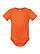 Infant Baby Rib Bodysuit Orange Ghosted Front View