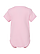 Infant Baby Rib Bodysuit Pink Ghosted Back View