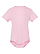 Infant Baby Rib Bodysuit Pink Ghosted Front View