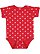 INFANT BABY RIB BODYSUIT Red-White Dot 