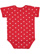 INFANT BABY RIB BODYSUIT Red-White Dot Back