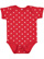 INFANT BABY RIB BODYSUIT Red-White Dot Open