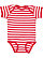 INFANT BABY RIB BODYSUIT Red-White Stripe 