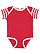INFANT BABY RIB BODYSUIT Red/Red-White Stripe/White 