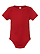 Infant Baby Rib Bodysuit Red Ghosted Front View