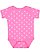 INFANT BABY RIB BODYSUIT Raspberry-White Dot 