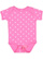 INFANT BABY RIB BODYSUIT Raspberry-White Dot Open