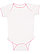 INFANT BABY RIB BODYSUIT White/Raspberry Picot 1