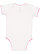 INFANT BABY RIB BODYSUIT White/Raspberry Picot 1 Back