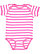 INFANT BABY RIB BODYSUIT Raspberry-White Stripe 