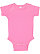 INFANT BABY RIB BODYSUIT Raspberry/White Picot 1