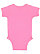 INFANT BABY RIB BODYSUIT Raspberry/White Picot 1 Back
