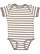 INFANT BABY RIB BODYSUIT Titanium-Natural Stripe 