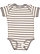 INFANT BABY RIB BODYSUIT Titanium-Natural Stripe Back