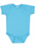 INFANT BABY RIB BODYSUIT Turquoise Open