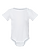 Infant Baby Rib Bodysuit White Ghosted Front View