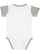 INFANT BABY RIB BODYSUIT White/Titanium Back