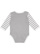 INFANT LONG SLEEVE BODYSUIT Heather/Wht/Heather-Wht Stripe Back