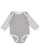 INFANT LONG SLEEVE BODYSUIT Heather/Wht/Heather-Wht Stripe Open