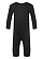 Infant Baby Rib One Piece Black Ghosted Front View