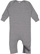 INFANT BABY RIB COVERALL Granite Heather Open