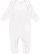INFANT BABY RIB COVERALL White Open