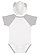 INFANT HOODED BODYSUIT W/ EARS Blended White/Heather BACK
