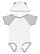 INFANT HOODED BODYSUIT W/ EARS Blended White/Heather OPEN