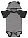 INFANT HOODED BODYSUIT W/ EARS Granite Heather/Vintage Smoke OPEN