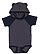 INFANT HOODED BODYSUIT W/ EARS Vintage Navy/Navy OPEN