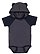 INFANT HOODED BODYSUIT W/ EARS Vintage Navy/Navy 