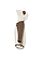 Infant Lng Slv Bodysuit W Ears Natural/Brown Ghosted Side View