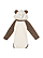 Infant Lng Slv Bodysuit W Ears Natural/Brown Ghosted Back View