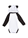 Infant Lng Slv Bodysuit W Ears White/Black Ghosted Back View