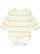 INFANT LONG SLV JRSY BODYSUIT Rainbow Stripe Open