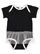 INFANT TUTU BABY RIB BODYSUIT Black/White 