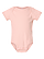 Infant Fine Jersey Bodysuit Blush Ghosted Front View
